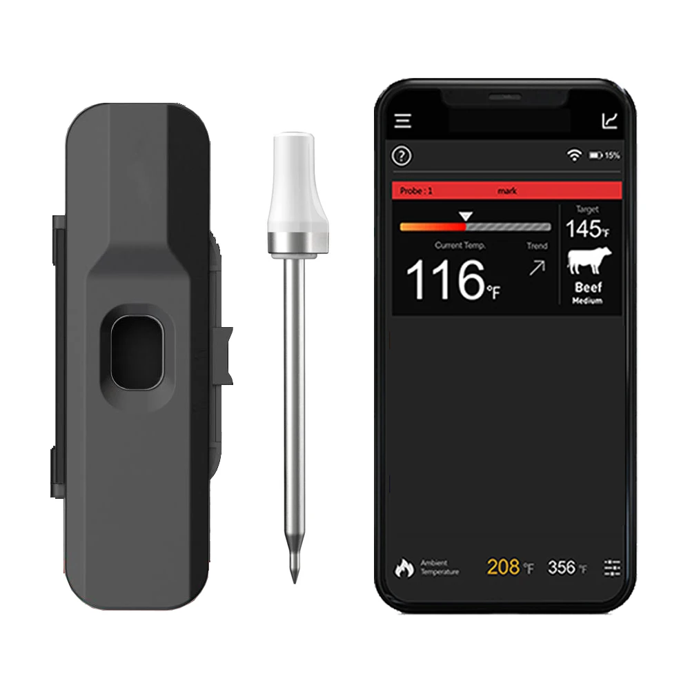 Bluetooth Premium Smart Waterproof Kitchen Food Meat Truly Wireless Thermometer With High Temperature Probe For Grill Barbecue
