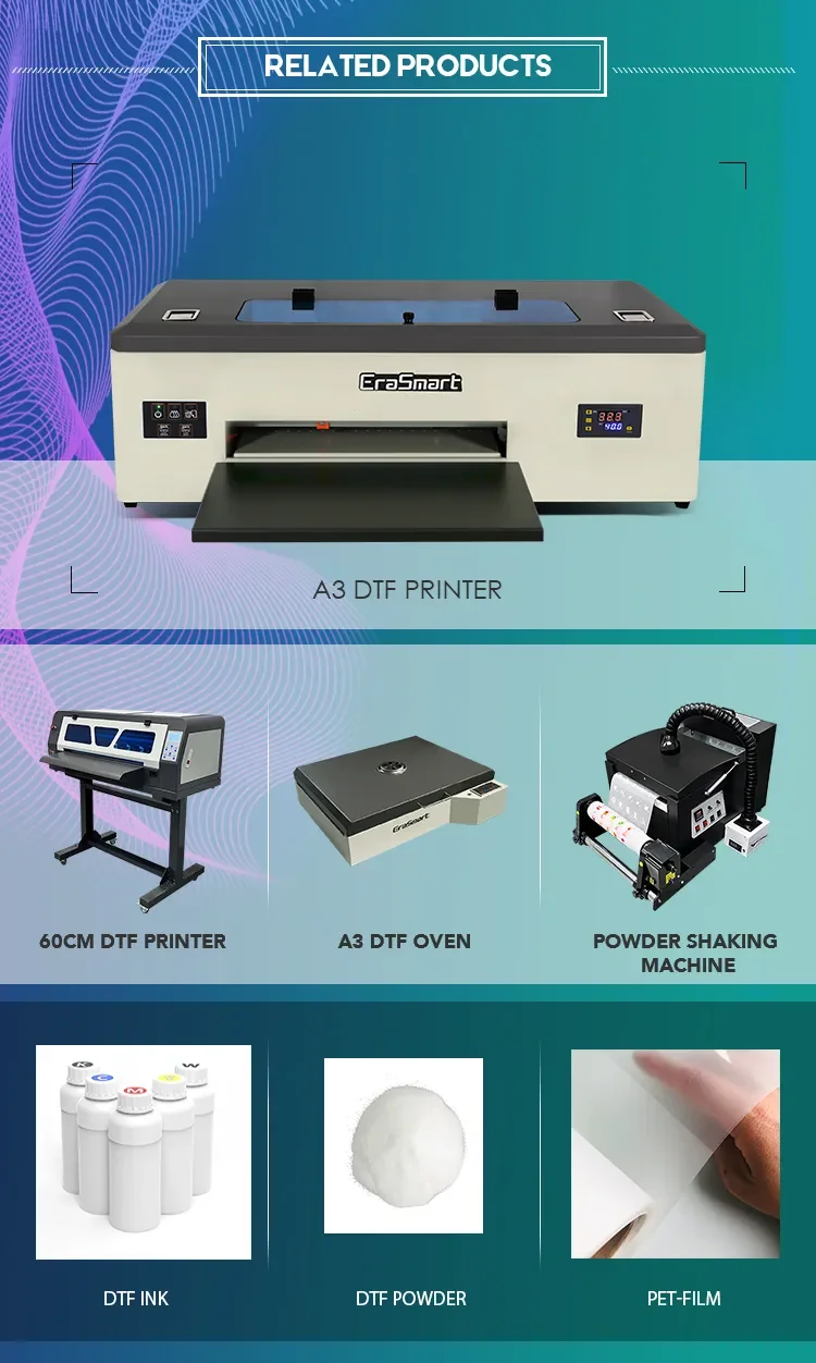 New Desktop A4 Textile Printer L805 DTF Flatbed Inkjet Machine for Tshirt & DIY Printing Film Transfer L800 DTF Printer