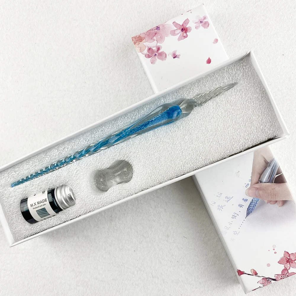 hot selling items 2022  birthday gift glass fountain pen products under 1 dollar