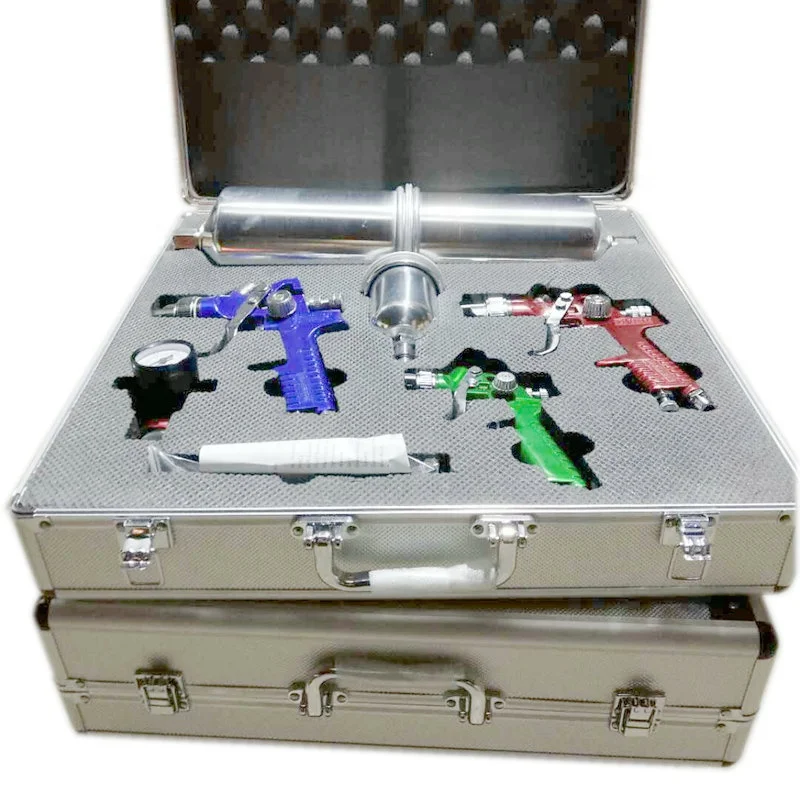 H827 H2000 gun kit HVLP paint spray gun Aluminum box kit