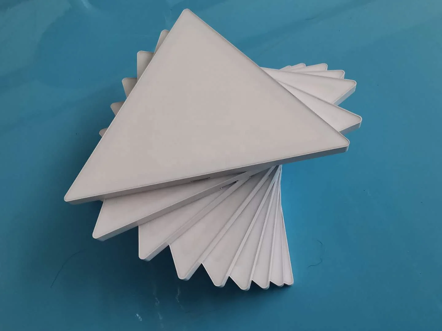 DIY WIFI control smart addressable 9pcs triangle kits magic RGB led panel light