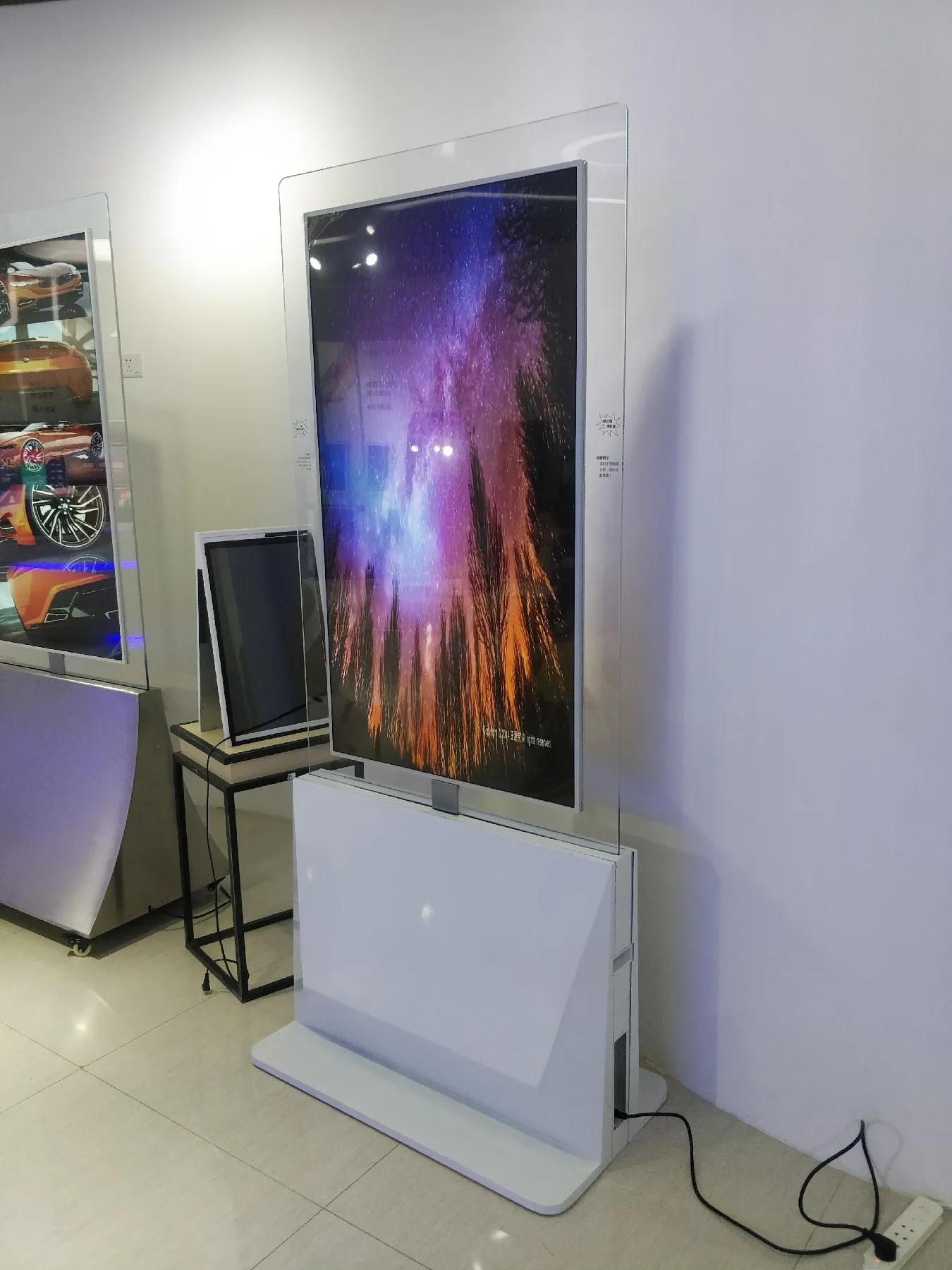 43 49 55 Inch Acrylic Ultra-Thin Retail Store Digital Advertising Player Floor Standing Double Sided Digital Signage Display