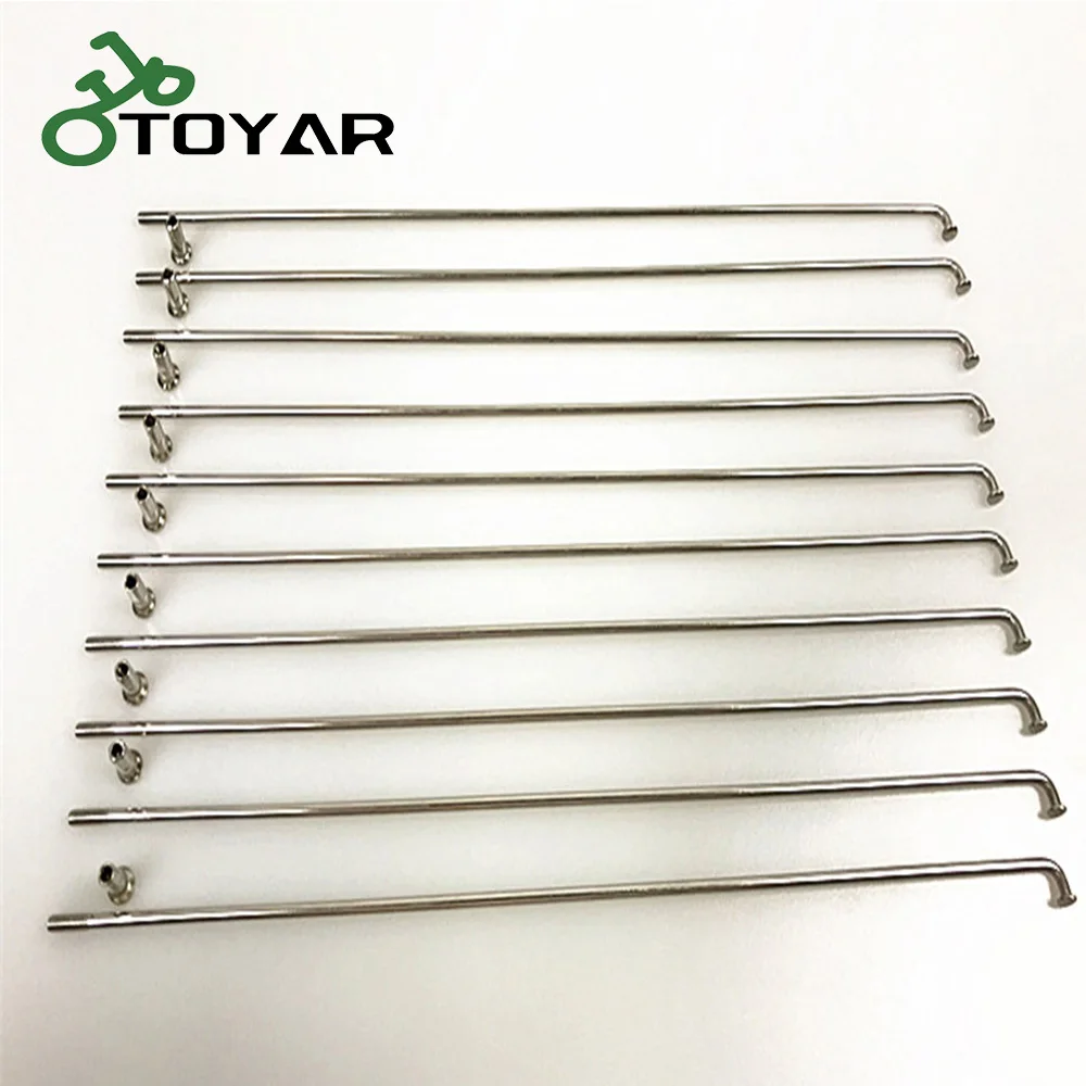 Toyar Stainless Steel Bicycle Spoke With Nipple 8G-14G 60mm-308mm Customized bicycle accessories for mountain bike