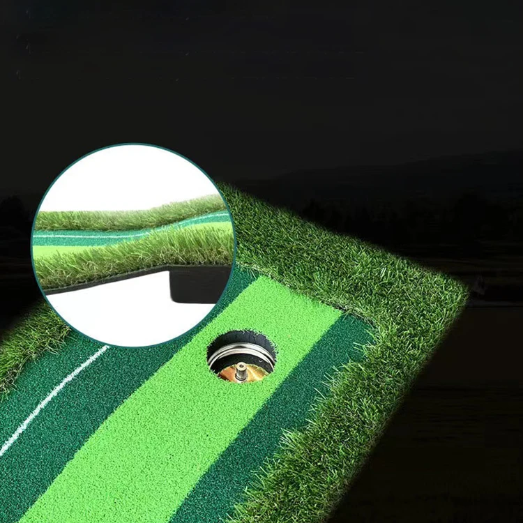 Indoor Golf Course Putting Practice Set Home Office Practice Blanket Two-color Ball Track Push Rod Exerciser