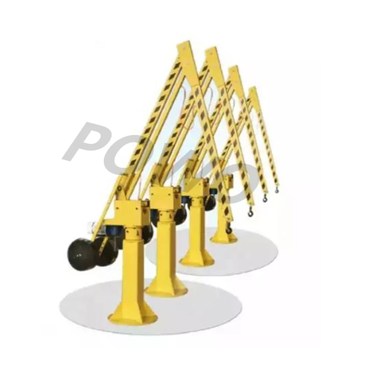 360 degree rotating bob cantilever arm jib balance lifting crane boom mini telescopic crane with lifting folding
