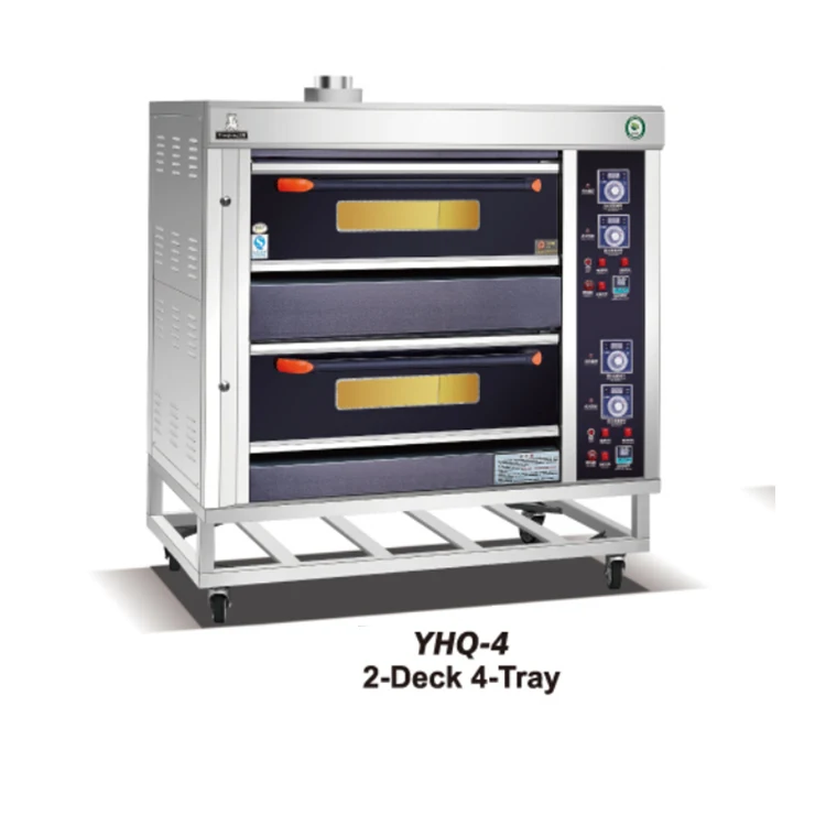 commercial electric or gas oven baking bakery industrial 2 deck 4 trays bakery bread oven