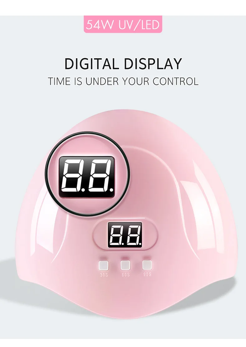 54W UV LED Nail Lamp Quick-drying Smart Sensor Nail Dryer