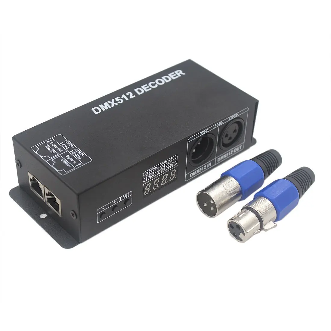 Высококачественный 4A 4-канальный dmx контроллер PWM-контроль сигнала цифровой дисплей DMX512 декодер для RGBW полосы