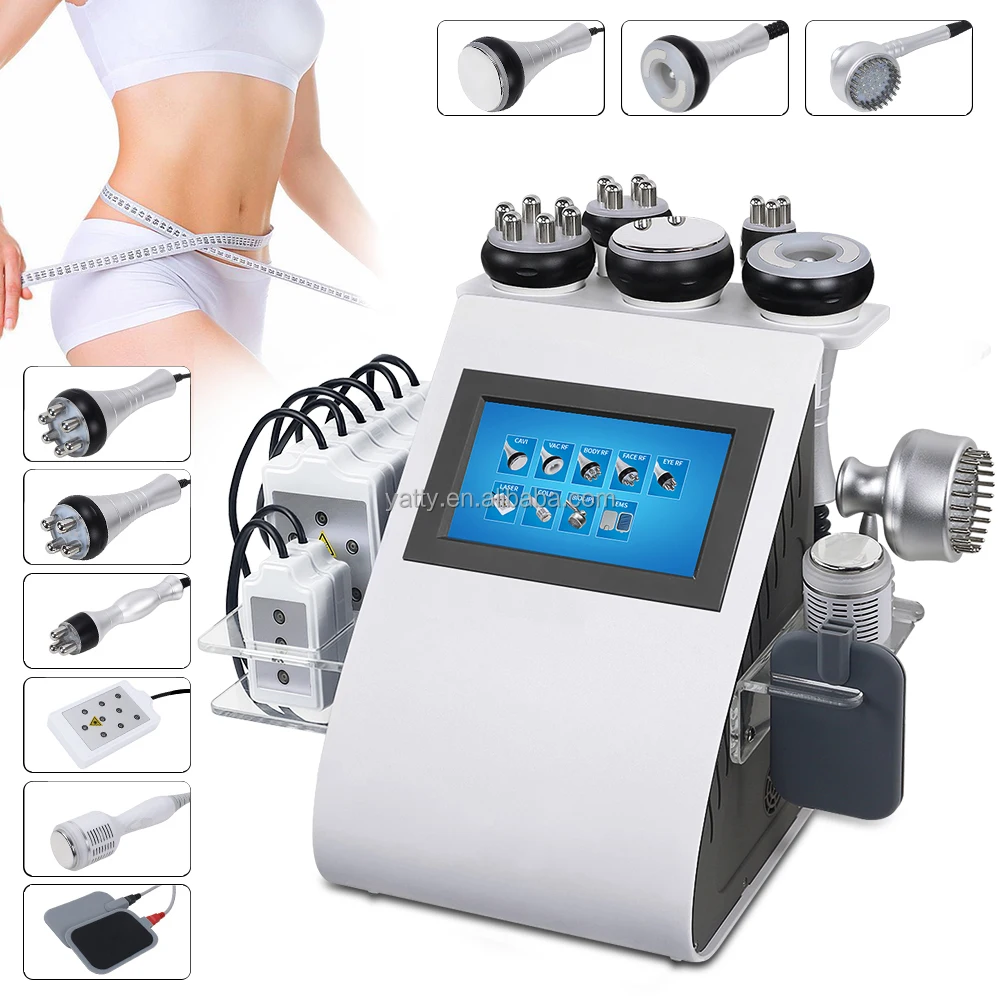 6 / 9 in 1 lipolaser cavitation slimming machine in pink lipo laser liposuction portable Kim 8 radiofrequency rf 40k cavitation