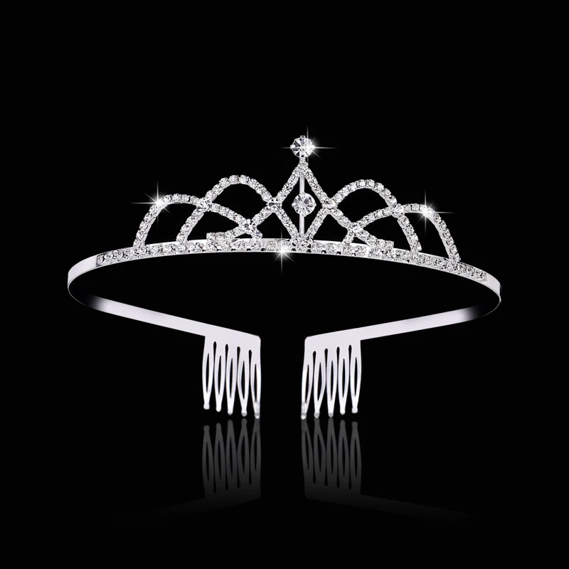 LUOYAN Girls Bridal Crystal Crown Wedding Party Hair Jewelry Children Headband Kids Crown Tiara