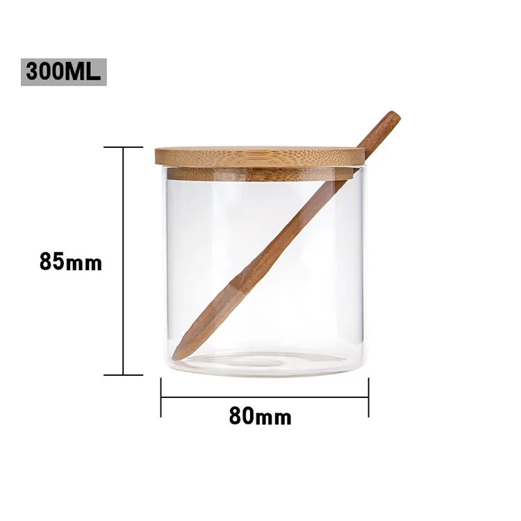 Factory price Spice Jar Set 3pcs high Borosilicate Kitchen Storage Glass Jars Set