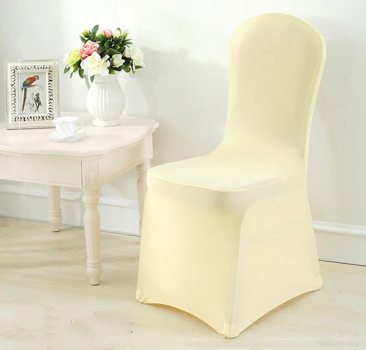 Wholesale cheap stretch banquet wedding decoration white spandex chair cover