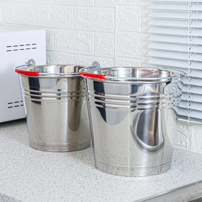 Ice Bucket Factory Wholesale Hot selling Plastic Wine Champagne Buckets Custom Luxury Stainless Steel Metal Outdoor Ice Bucket