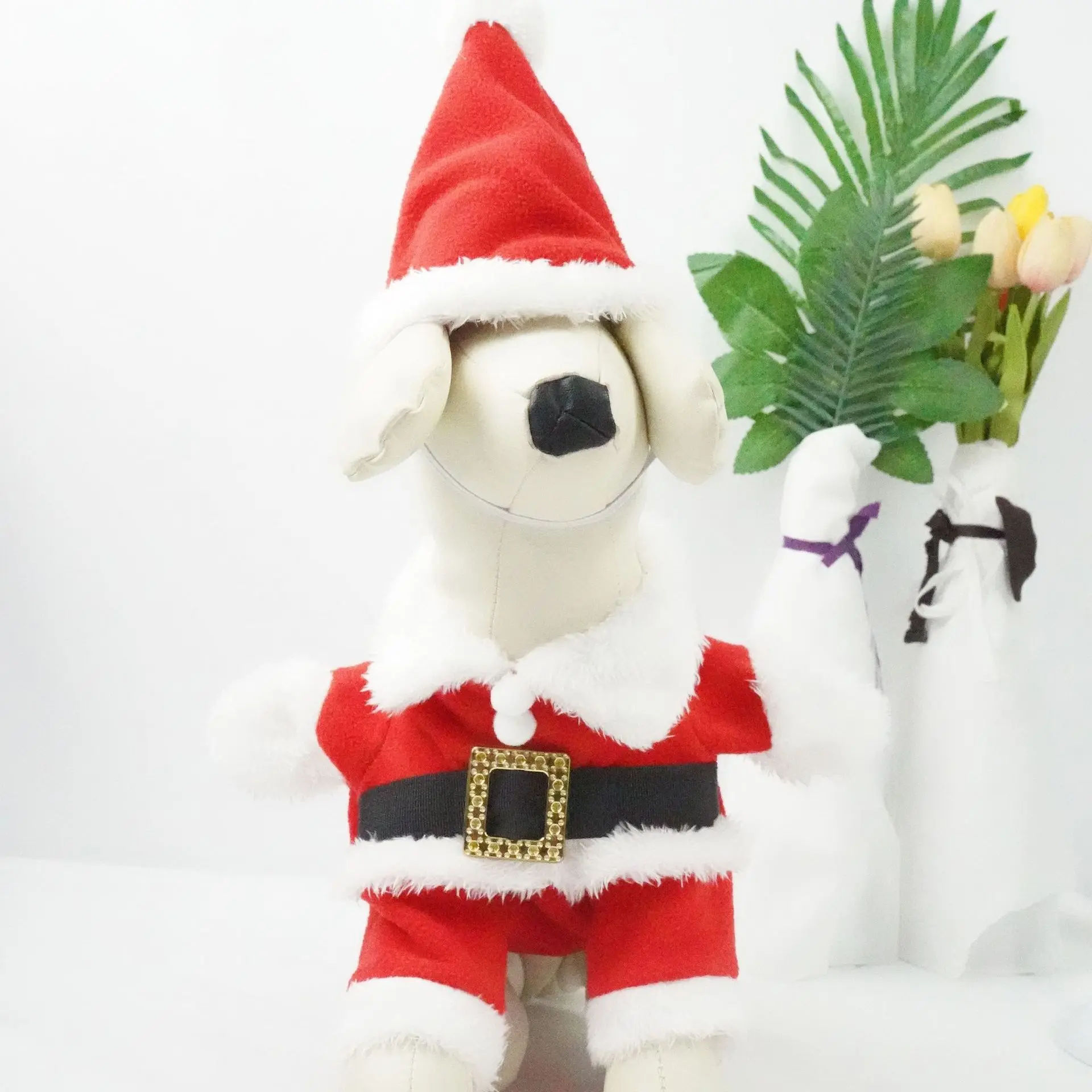 Pet Christmas Accessories Pet Clothes Wholesale Autumn and Winter Cat Clothes Cute Santa Claus Dogs Cats Costume