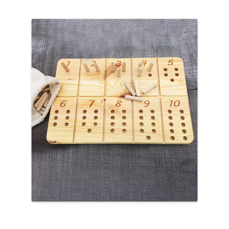 
Kids Counting Game Wooden Kids Counting Board Number Tracing Board 