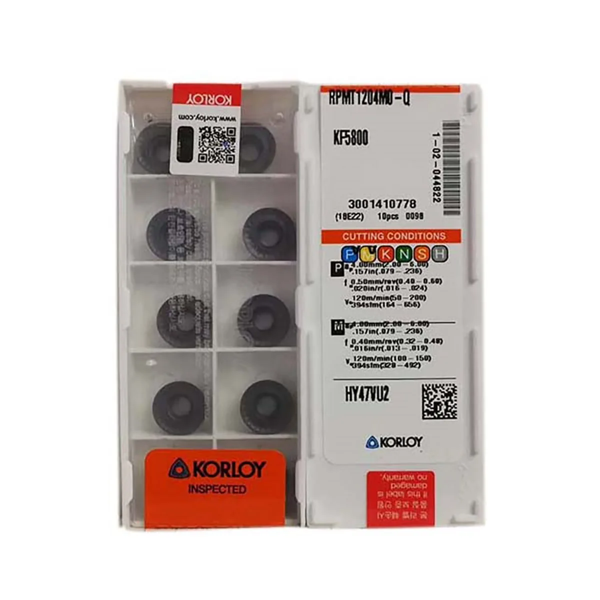 KORLOY-100% Original RPMT RPMT1204 RPMT10T3 RPMT1606 Positive Button Tool Inserts Carbide Milling And Turning Milling Cutter