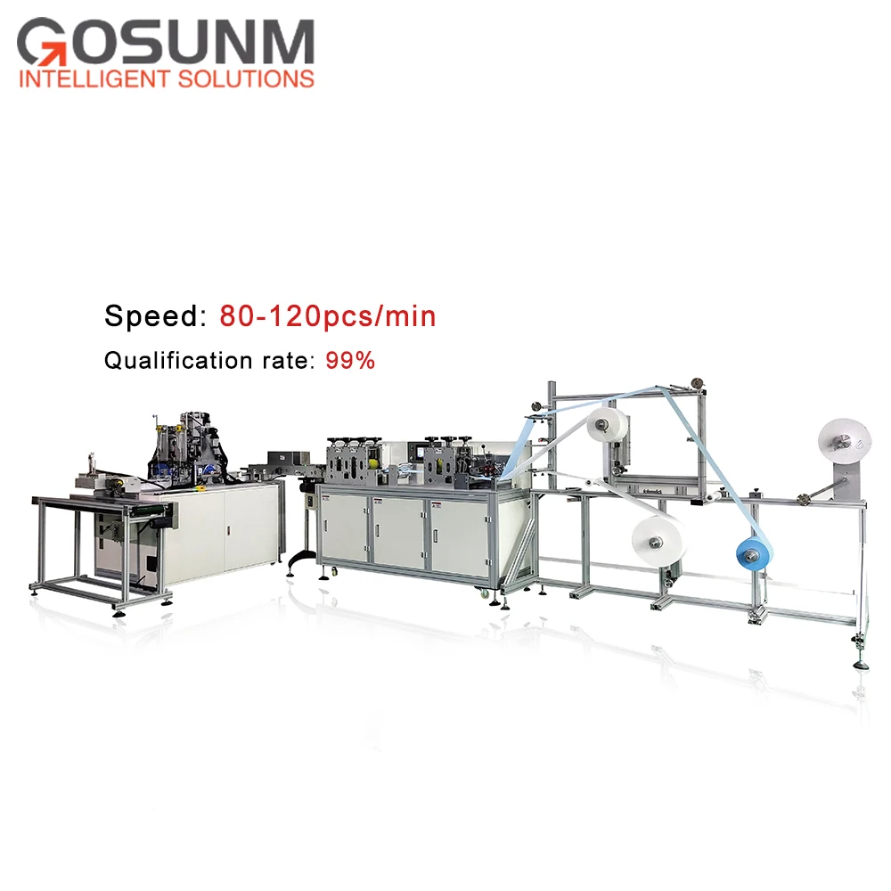 3 layers automatic medical mask making machine face mask production line