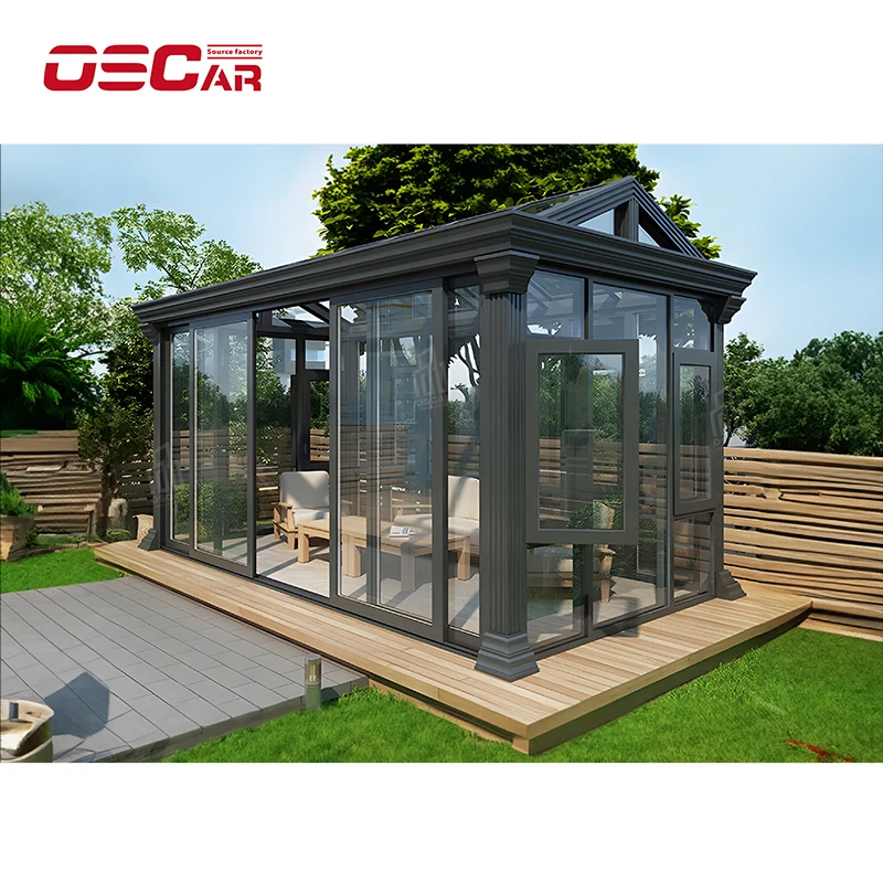 Safety Gallery Landscape Pavilion Carport Flower Room Processing Factory Direct Sales Aluminum Alloy Foshan Corrosion Resistant