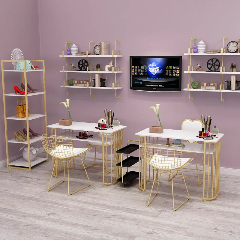 160CM Furniture Double Seat beauty nail salon furniture manicure nail table