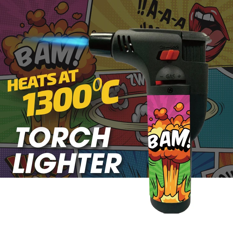 tobacco smoking accessories empty gas jet flame custom logo butane refillable cigar torch lighter candle lighter