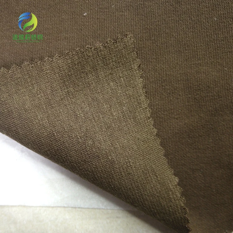gots certificated hemp jersey fabric for clothing 370gsm 35% Hemp 60% Organic Cotton 5%Nylon hemp organic cotton jersey scuba