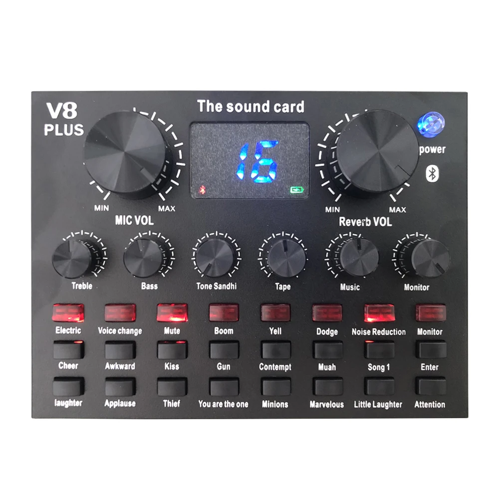 v8 plus Sound Card usb audio  interface V8 sound card