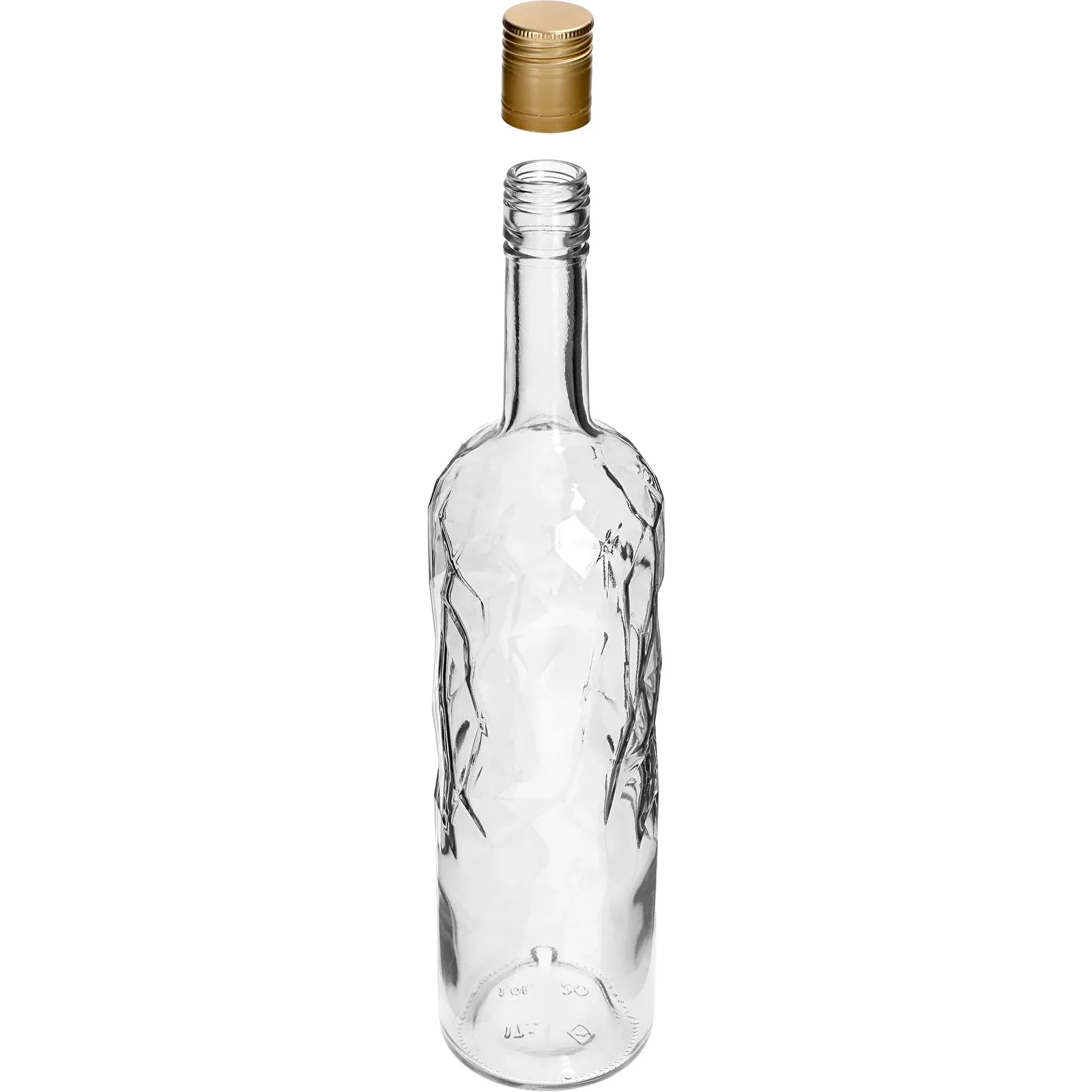 aluminum cap premium high quality clear glass vodka bottles 100cl
