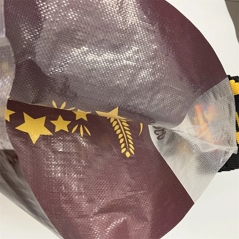 25kg 50kg rice pp woven bag transparent white bopp maize flour sack bags