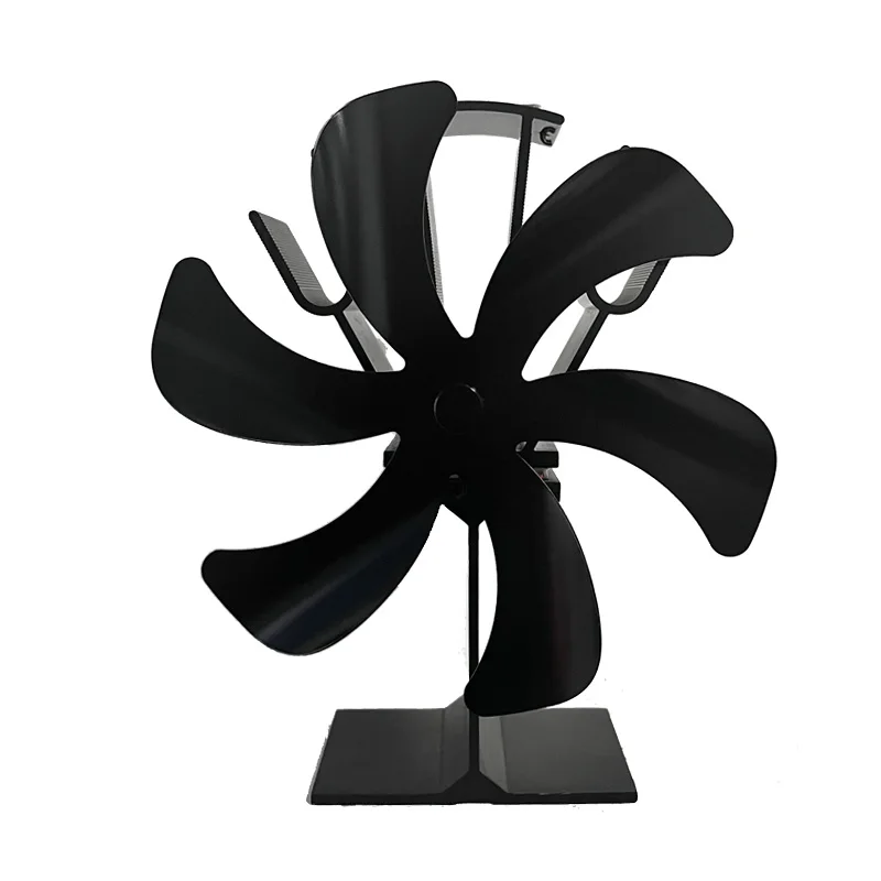 6 Blade Eco Friendly Exhaust Heat Powered Wood Burning Stove Fan