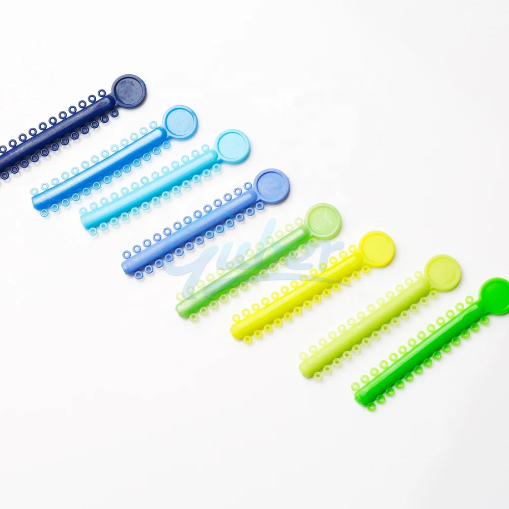 + Guber O-Ring Ligature Products Colored Orthodontic Dental Elastic Ligature Ties for Teeth Alignment