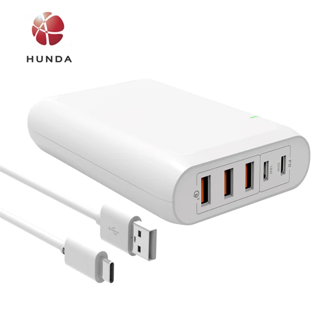  USB C зарядное устройство 120W 5-порт Type-C зарядная станция адаптер питания с USB-C быстрой зарядки PD быстрая зарядка 3