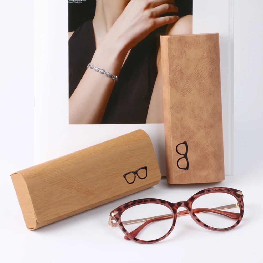 Glasses Case Wholesale Luxury Fashion Stain PU Leather Spectacle Case Sunglass Packaging Glasses Case