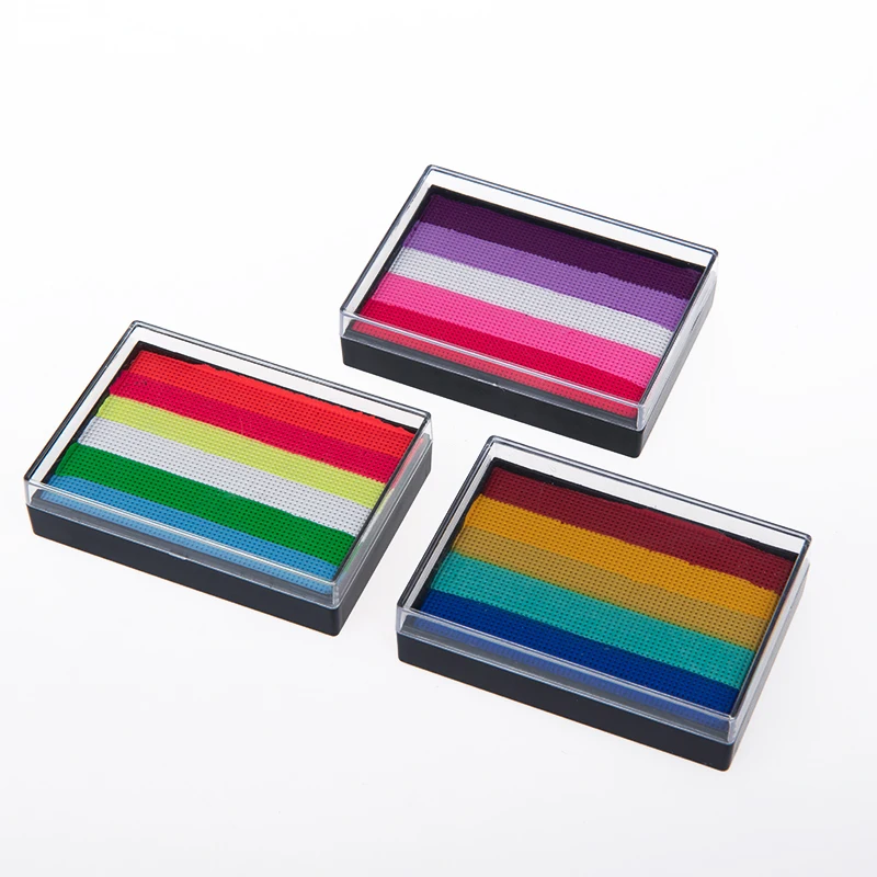 Water based non-toxic Body painting Cake Eyeliner Rainbow Color Eye Liner washable Face Paint Makeup