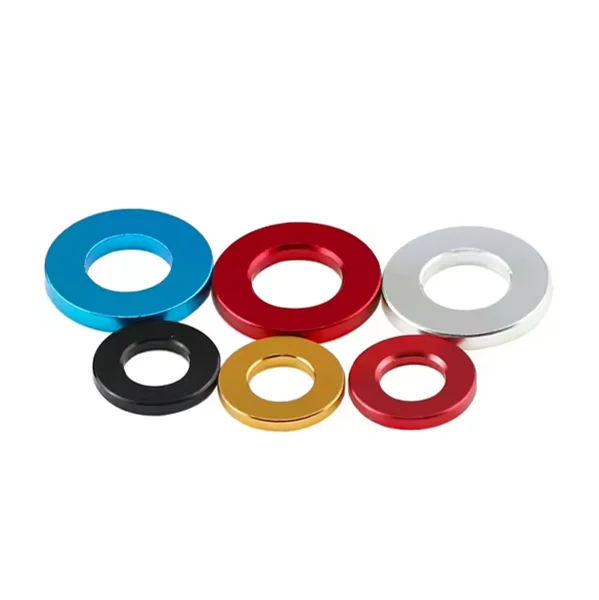 Aluminum Flat Washers M6M8M10M12 Industrial Countersunk Gaskets with Din Standard Steel Brass Material with Anodizing Finish