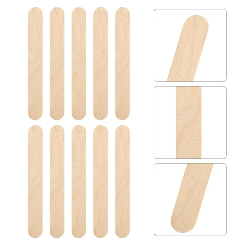 100 Pcs Wood Craft Sticks 5-9 Inch, Ice Cream Sticks, Jumbo Popsicle  Sticks