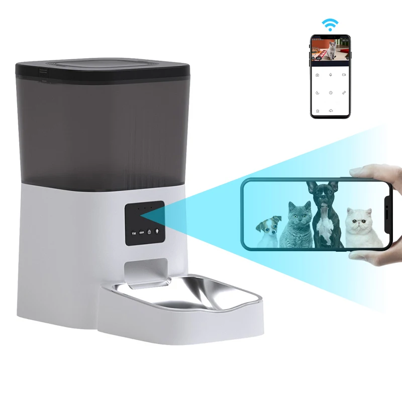 4L High Quality Timed Quantification Dual Power Supply  WIFI Smart Pet Bowls Smart Cat Feeder Automatic Pet Feeder For Dogs Cats