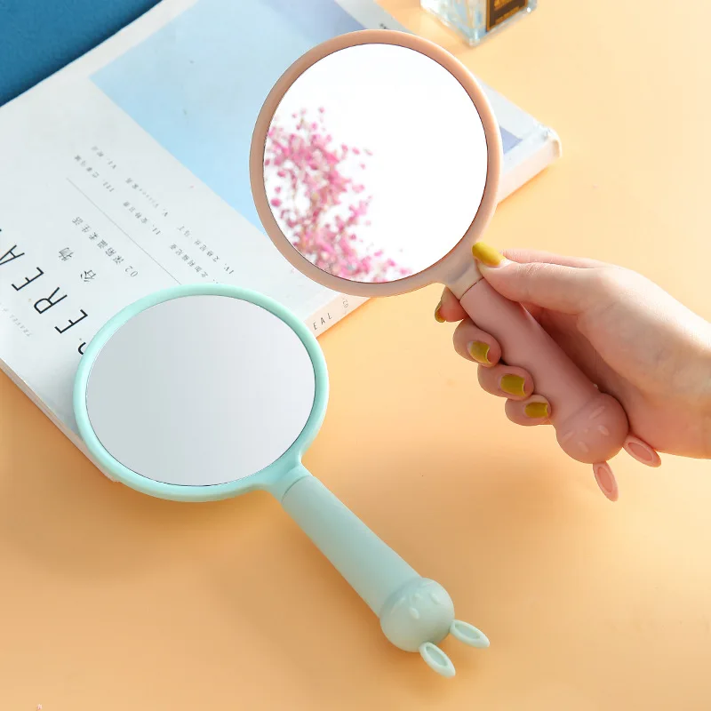 Hand Mirror With Handle Traveling Vanity Mirror  Beauty Light Small Makeup Mirror