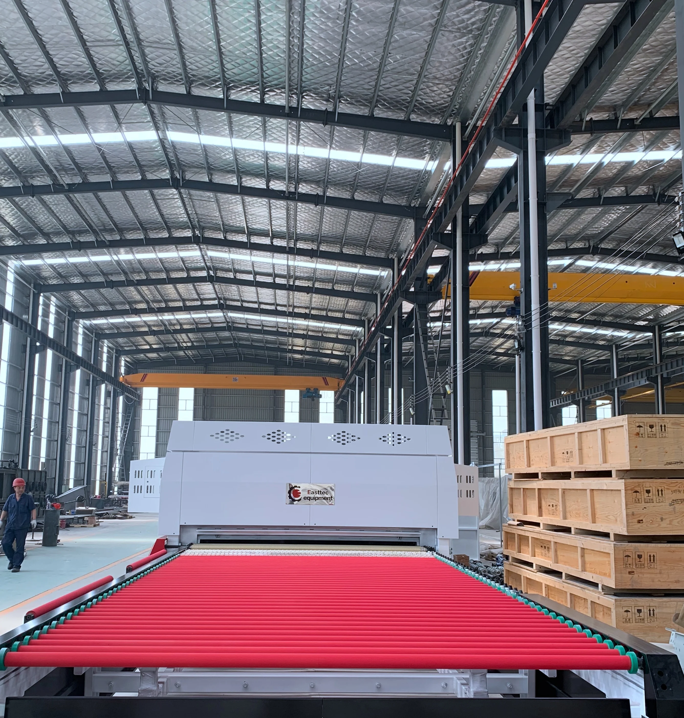 Customize glass machinery forced convection processing oven horizontal tempering furnace for glass