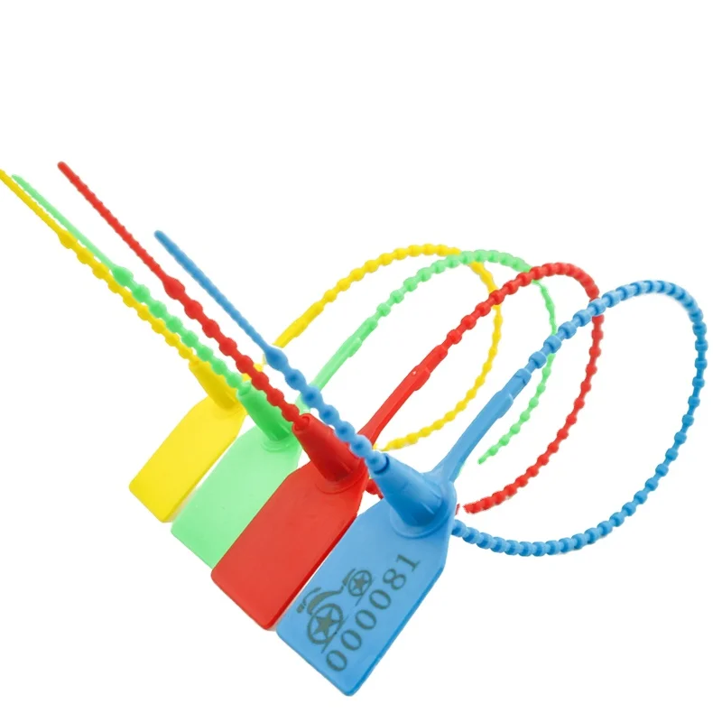 Custom Logo Tag Zip Plastic Security Seals Garment Clothes Shoe Brand Hang Tags