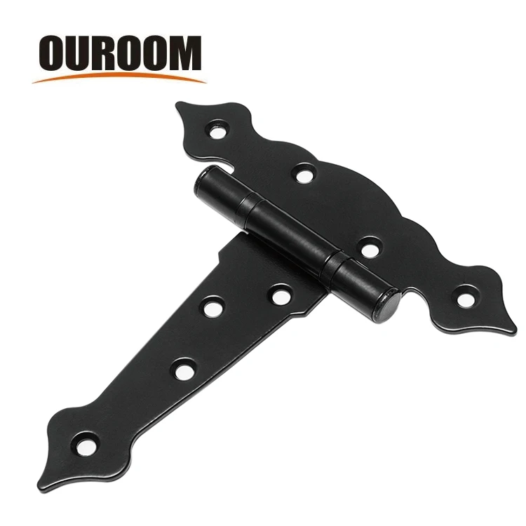 SANKINS Heavy Duty Decorative Spring Gate T Hinge Self Close T Hinge for Shed Door Garage Fence Wood Gates with Screws
