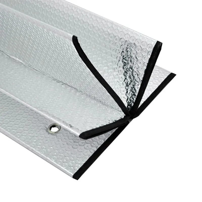 ZY-Q-008 лучший лобовое стекло один слой алюминиевой фольги пузыри Защита от солнца на заднее стекло автомобиля Солнцезащитная шторка для автомобиля с роликовым механизмом