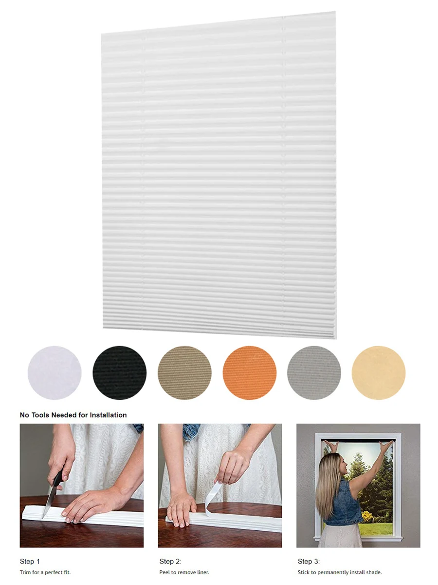 Wholesale Cheap Price Day and Night Cordless Paper Pleated Blinds