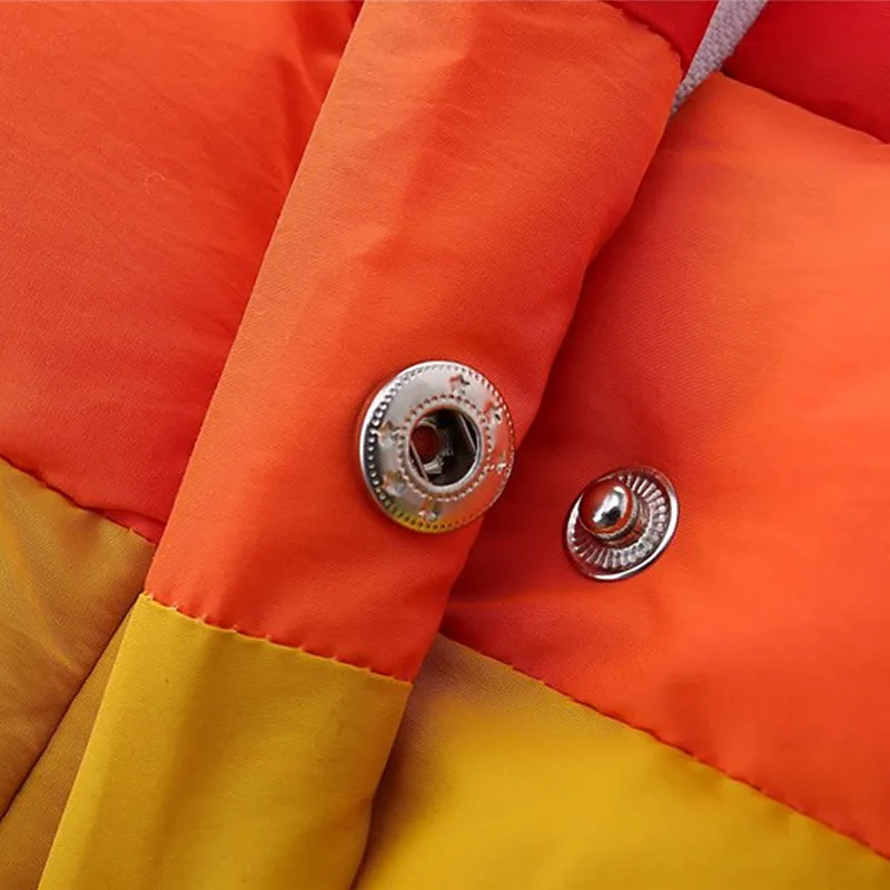 Kids Boys and Girls Rainbow Stripes Vests Colorful Turtleneck Kids Puffer Jackets Baby Girls Coats