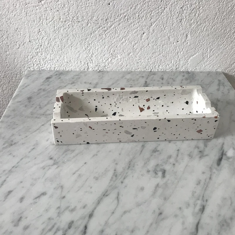 Nordic  Rectangle Terrazzo Strip Ashtray & Catchall Tray