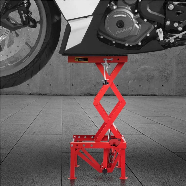 Motorcycle Lift Table Hydraulic Dirt Bike ATV Scissor Jack Lift Hoist 300LBS Motorcycle Scissor Lift - Hydraulic Jack