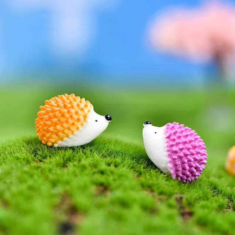 3D Cute Hedgehog Hobbies Mini Moss Decoration Terrarium Handicraft Gift Art Accessory Miniatures Figurines Succulents Desktop De