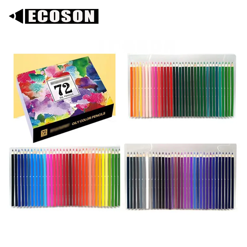 Custom Kids Adults  Premium Artist Lead 72 Color Pencil High Quality Professional Drawing Color Pencil Set with Box