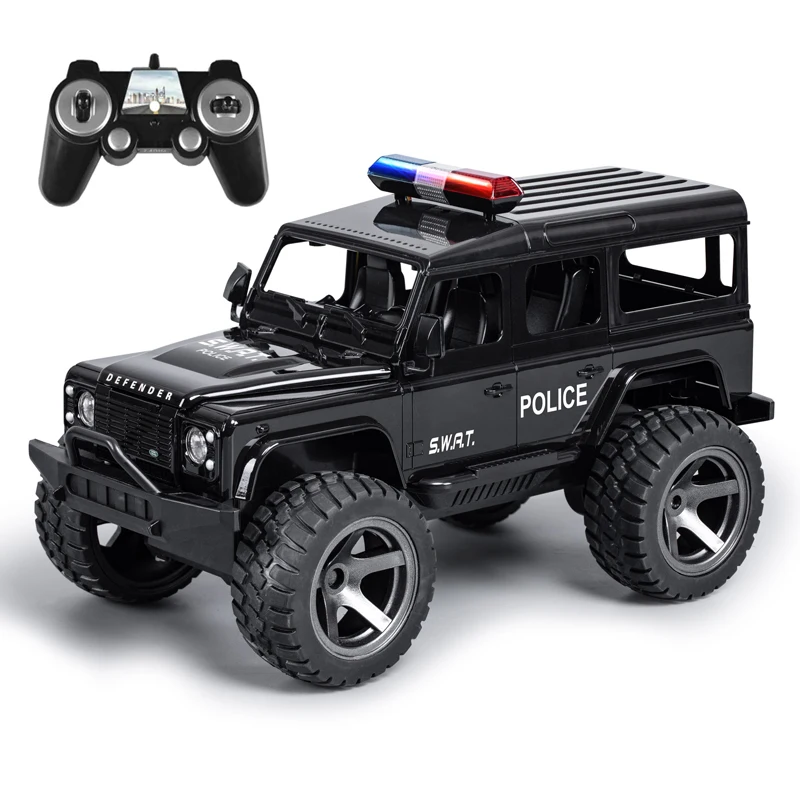 Licensed Land Rover Defender D110 Rock Climber 2.4G 1:14 4WD Off Road SWAT Truck with Lights&Siren