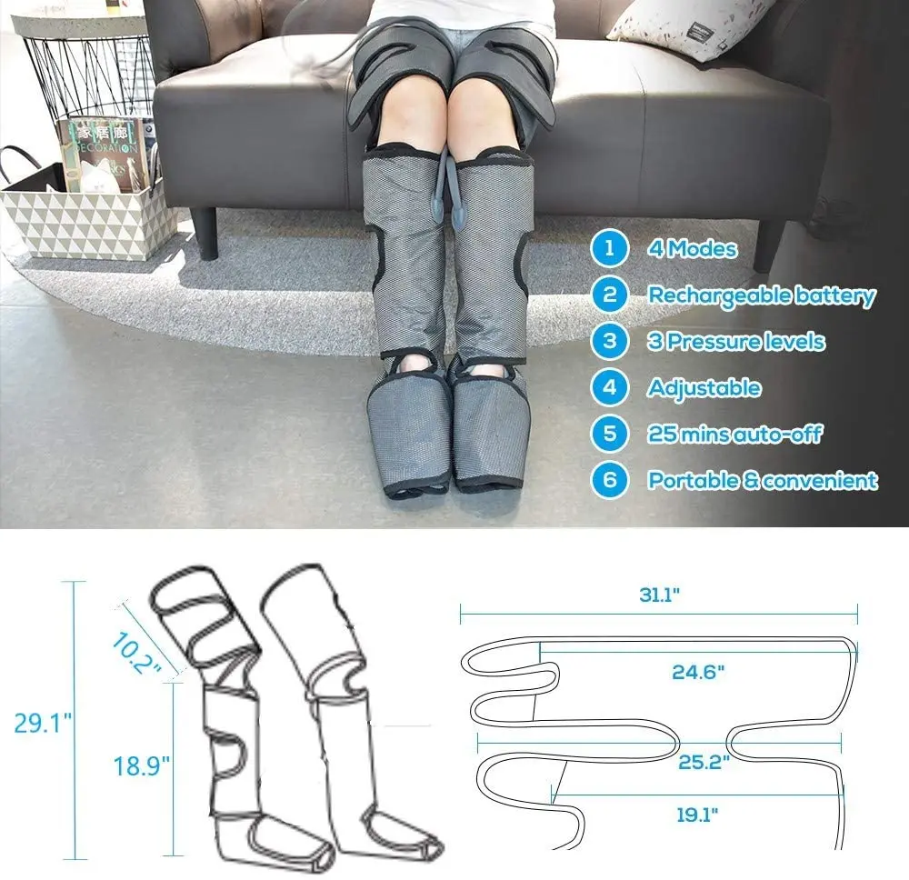 High Quality Leg Massager Blood Circulator Foot and Leg Air Compression Massager