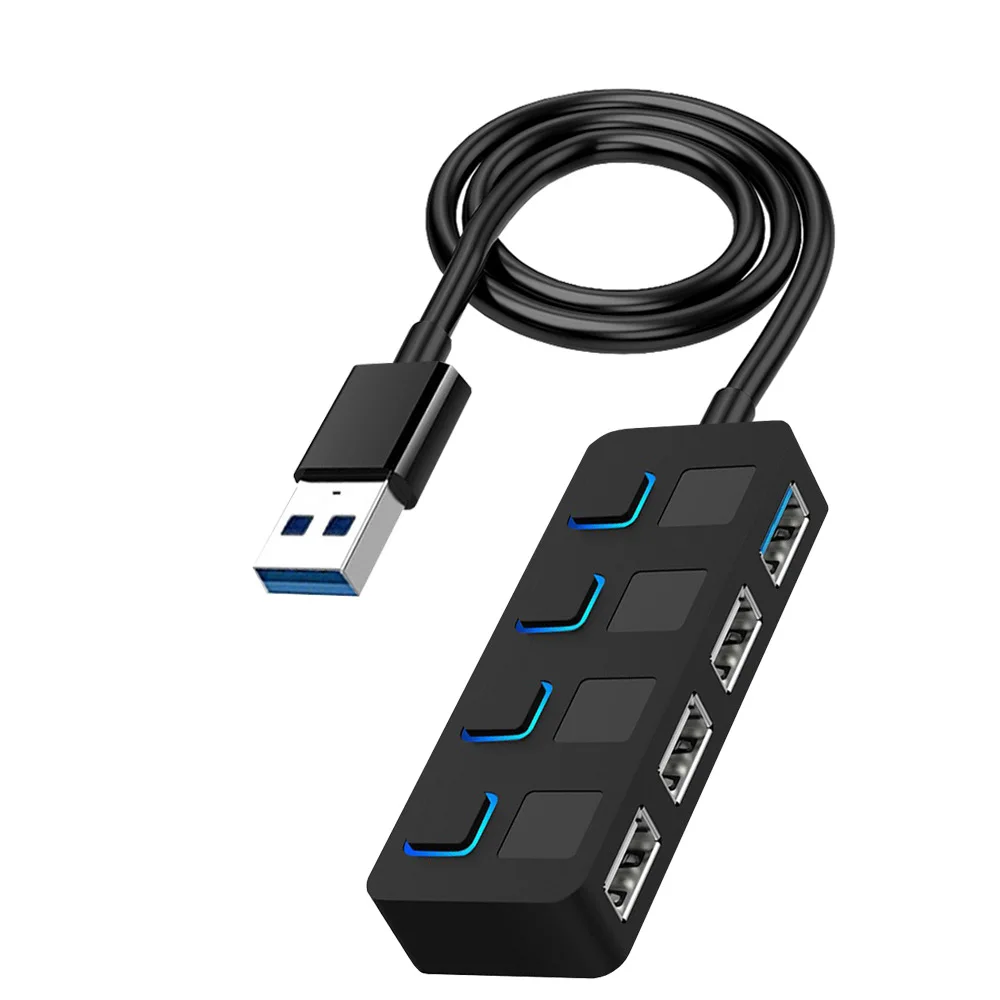 23 см длина кабеля 4 порта usb 3,0 концентратор с переключателем